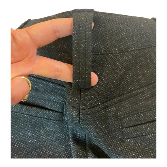 DVF Diane Von Furstenberg Wool Classic Ponte Trousers Speckled Black Grey Size 2 - Picture 9 of 15